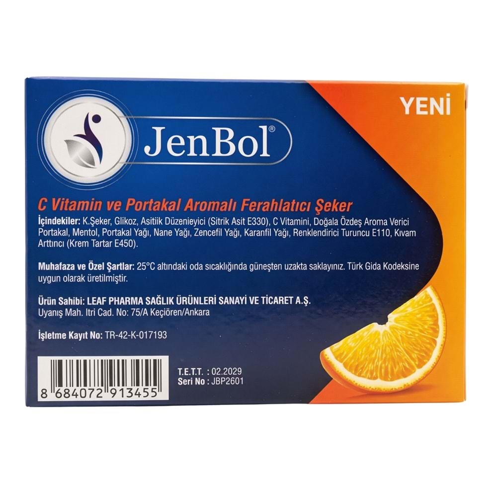 Jenbol Defence Pastil, Vit. C + Portakal 12li
