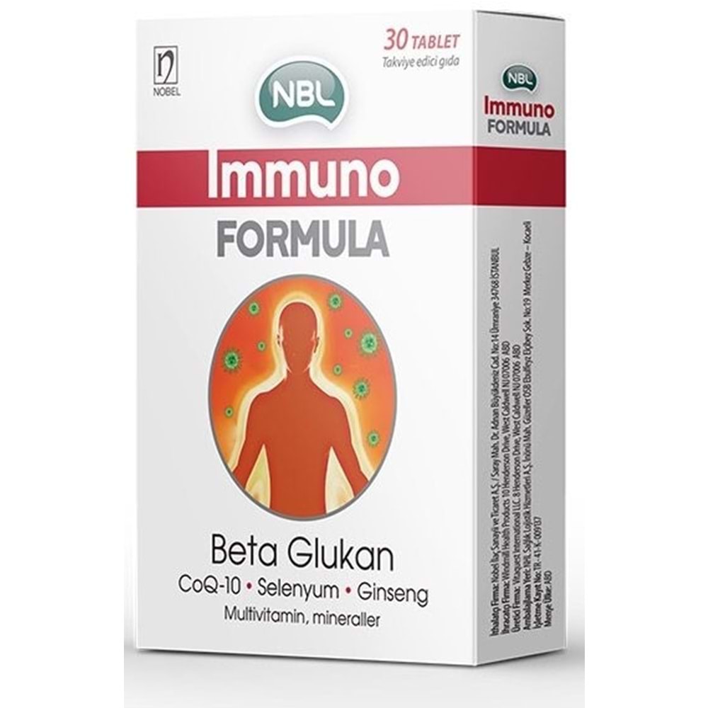 NBL Immuno Formula Beta Glukan Takviye Edici Gıda 30 Tablet