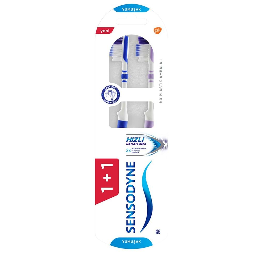 Sensodyne Hızlı Rahatlama Yumuşak Diş Fırçası 1+1