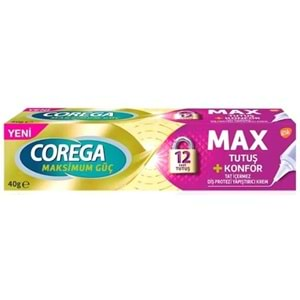 Corega Diş Protez Yapıştırıcı Krem 40g Tatsız Maximum Tutuş + Konfor