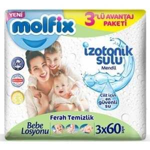 Molfıx Izotenık Islak Mendıl 3Lü 60Lı