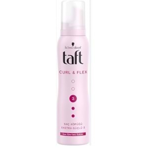 Taft Saç Köpügü Curl & Flex No:3 150Ml Pembe