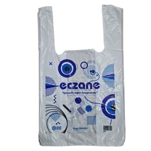 Dy Eczane Poşeti Atlet 300 Adet Nazar Boncuklu (20x35cm)