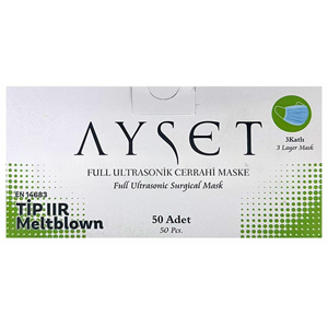 Ayset Cerrahi Maske Meltblown 50Li Beyaz (10x5 Paket)