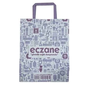 Dy Kraft Çanta Lila 50 Adet (32x22x10cm)