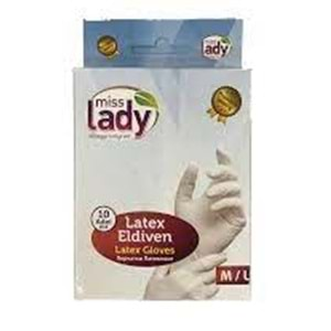 Mıss Lady 10 Lu Lateks Eldıven M/L