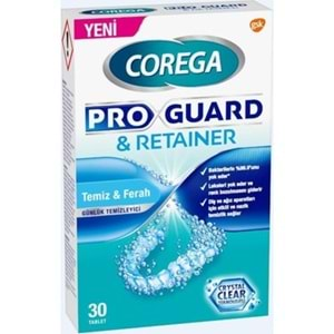 Corega Proguard & Retainer Temizleyici Tablet 30lu