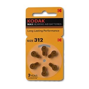 Kodak İşitme Cihazı Pili 6lı P312