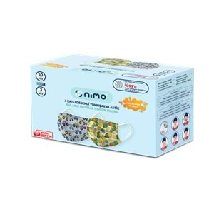 Nimo Yüz Maskesi Çocuk Desenli 50 Li