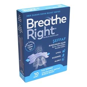 Breathe Right Şeffaf Burun Bandı 10lu
