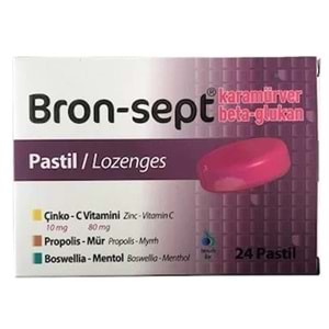 Alldermo Bron-Sept Pastil Karamürver+Vıt C 24 Lü