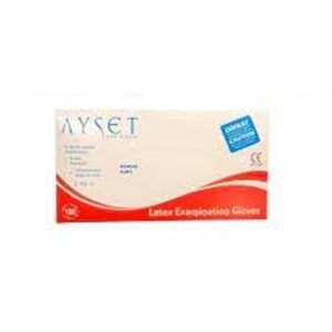 Ayset Lateks Muayene Eldiveni Pudralı S