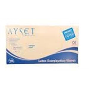 Ayset Lateks Muayene Eldiveni Pudralı M