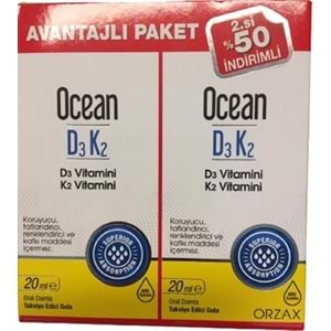 Ocean D3K2 Vıtamın Damla 2Lı Avantajlı Paket