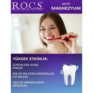 Rocs Diş Macunu Aktif Magnezyum 75 mL / 94gr