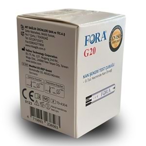 Fora G20 Şeker Ölçüm Strip Çubuğu Kodsuz 50li