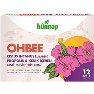 Hünnap Ohbee Cistus Pastil 12 li