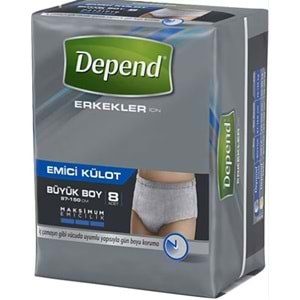 Depend Emici Külot Erkek Büyük Boy 8 Lı