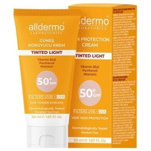 Alldermo SPF50+ Tınted Lıght Günes Kremı 50Ml