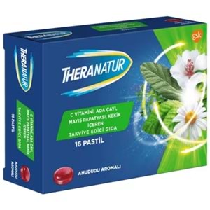 Theranatur C Vitamini, Ada Çayı, Mayıs Papatyası, Kekik içeren Pastil 16 Lı