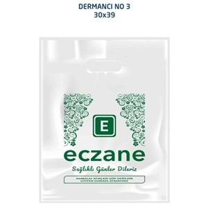 Eczane Poşeti Safir El Geçme No:3 100Lü 30x39cm