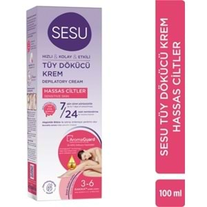 Sesu Tüy Dökücü Krem Hassas Cıltler 100Ml