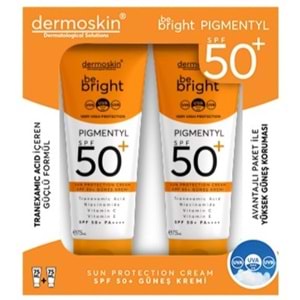 Dermoskin SPF50+Pigmentyl Güneş Kremi 2Li Paket 75Ml+75Ml
