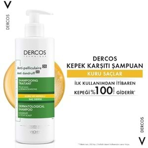 Dercos Kepek Karsıtı Sampuan Kuru ve Kepeklı 390Ml