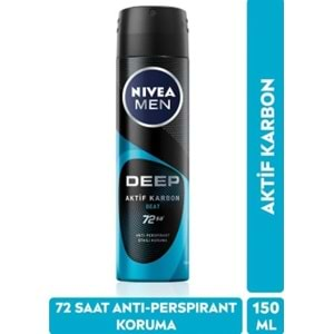 Nıvea Deodorant Men Deep Aktıf Karbon Beat 150Ml