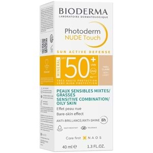 Bioderma Photoderm Nude Touch Mineral SPF50 40Ml Güneş Very Light