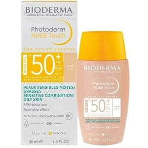 Bioderma Photoderm Nude Touch Mineral SPF50 40Ml Güneş Light