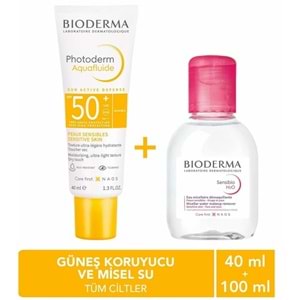 Bioderma Photoderm Aquafluid SPF50 40 mL + Sensibio H2O 100 mL İkili Kofre Set