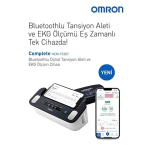 Omron Complete Tansiyon Aleti, EKG Fonksiyonlu, Omron Connect Uyumlu
