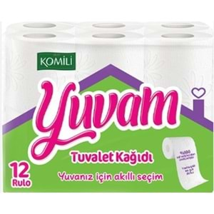 Komılı Yuvam Tuvalet Kagıdı 12 Rulo 2 Katlı