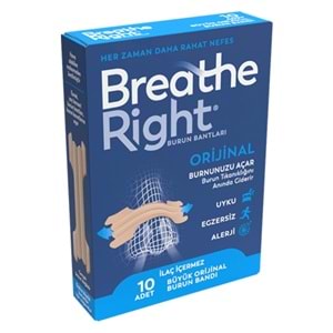 Breathe Right Orijinal Burun Bandı (Büyük) 10Lu