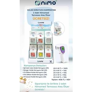 Nimo Kulak Tıkacı Silikon Standlı Set + 2 Adet Kızılötesi Hediye