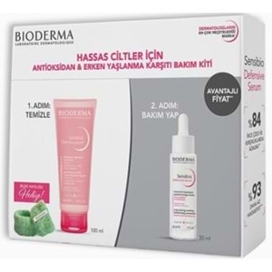 Bıoderma Sensıbıo Gel 100Ml+ Sensıbıo Defensıve Serum 30Ml Set Bılek Havlusu Hedıyelı