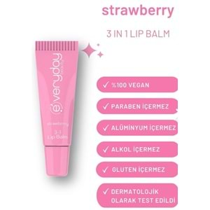 Everyday Beauty Lıp Balm Strawberry 3In1 10Ml