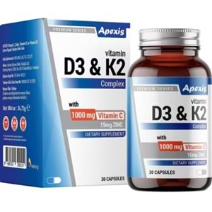 Apexıs Vıtamın D3K2 Complex 30 Kapsül