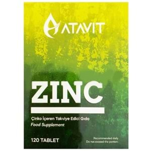 Atavit Zinc Çinko 120 Tablet Takviye Edici Gıda