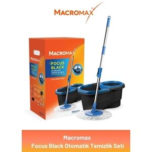 Macromax Otomatik Temizlik Seti Mop Focus Black Edition
