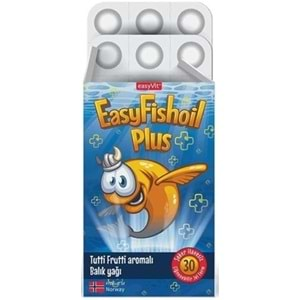 EasyFishOil Plus 30 Çiğneme Jel Form Tutti Frutti Aromalı