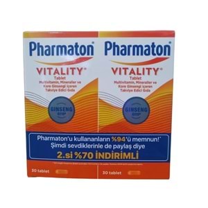 Pharmaton Vitality 30+30 Tablet 2.si %70 İndirimli