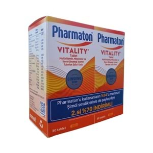Pharmaton Vitality 30+30 Tablet 2.si %70 İndirimli