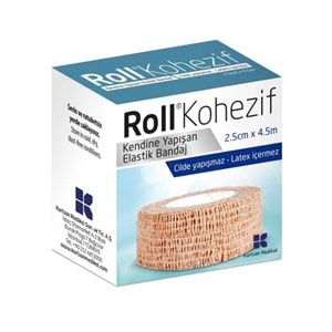 Roll Kohezif Kendine Yapışan Elastik Bandaj 2,5 cm x 4,5 m