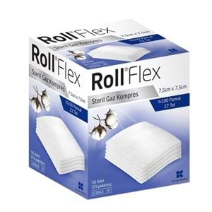 Roll Flex Steril Gaz Kompres 7,5 cm x 7,5 cm 50li