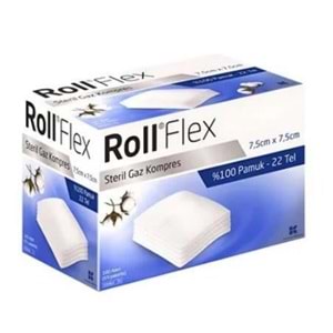 Roll Flex Steril Gaz Kompres 7,5 cm x 7,5 cm 100lü
