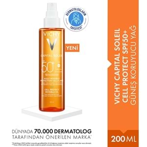 Vichy Capital Soleil Cell Protect Oil SPF50+ Yüksek Korumalı Güneş Koruyucu Yağ 200Ml