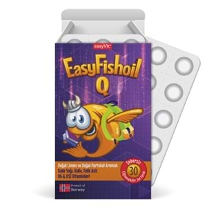 EasyFishOil Q Limon ve Portakal Aromalı 30 Çiğneme Jel Form