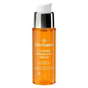 Dermalex C Vitamini Hyaluronik Asit İçerikli Gece ve Gündüz Aydınlatıcı Serum 30 mL